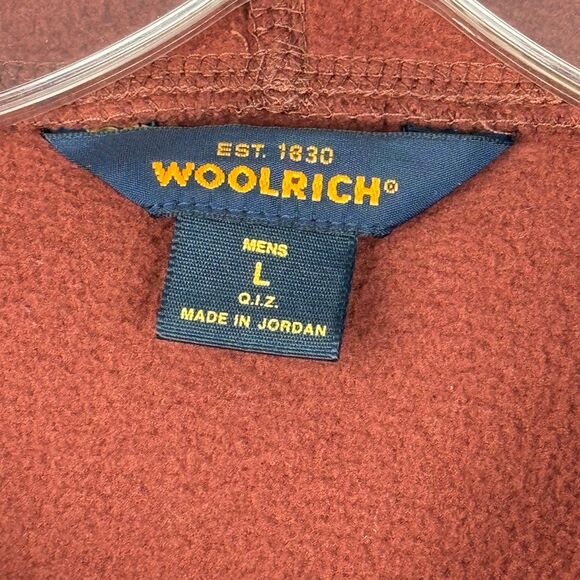 Woolrich Half Zip Fleece Hoodie Size large - Picture 6 of 7